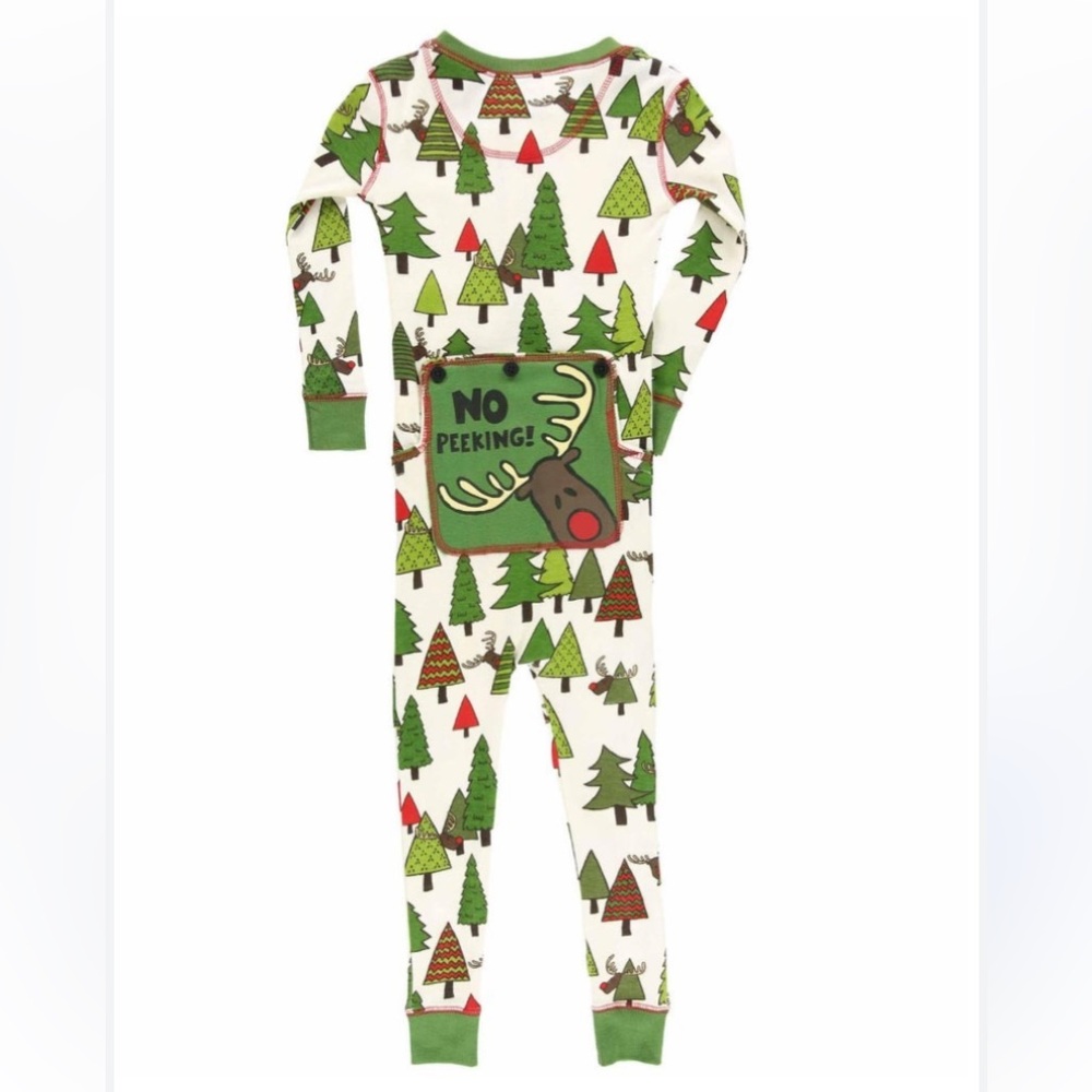 🫐3/$30 Flap Jack Holiday Tree & Reindeer Baby One Piece size 12m